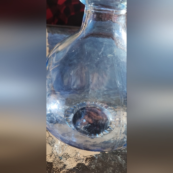 Vintage Spanish 100% Recycled Glass Handmade Vase 7.5" Asymmetrical "READ" - Picture 5 of 13